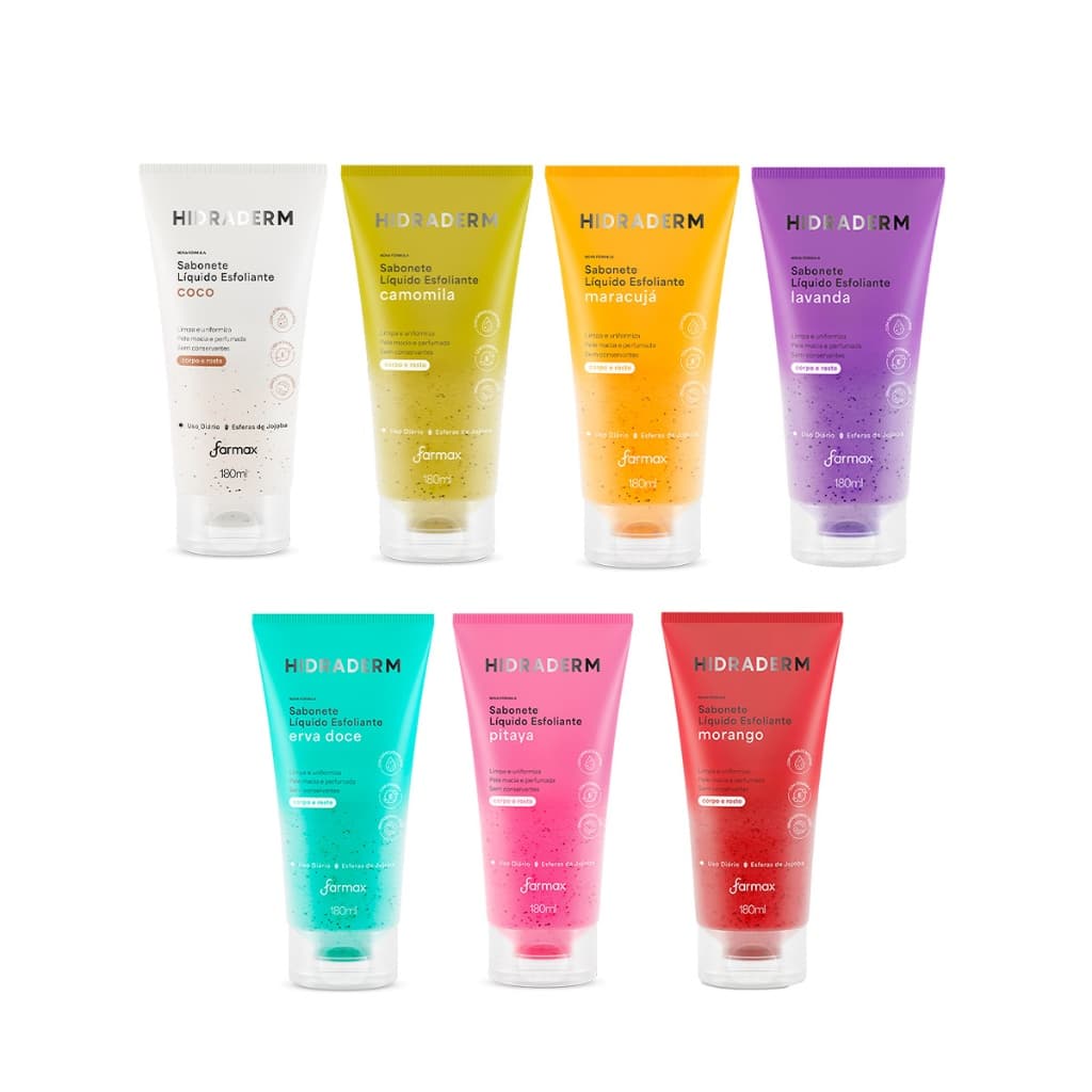 Farmax Sabonete Líquido Esfoliante Corporal Hidraderm - 150ml