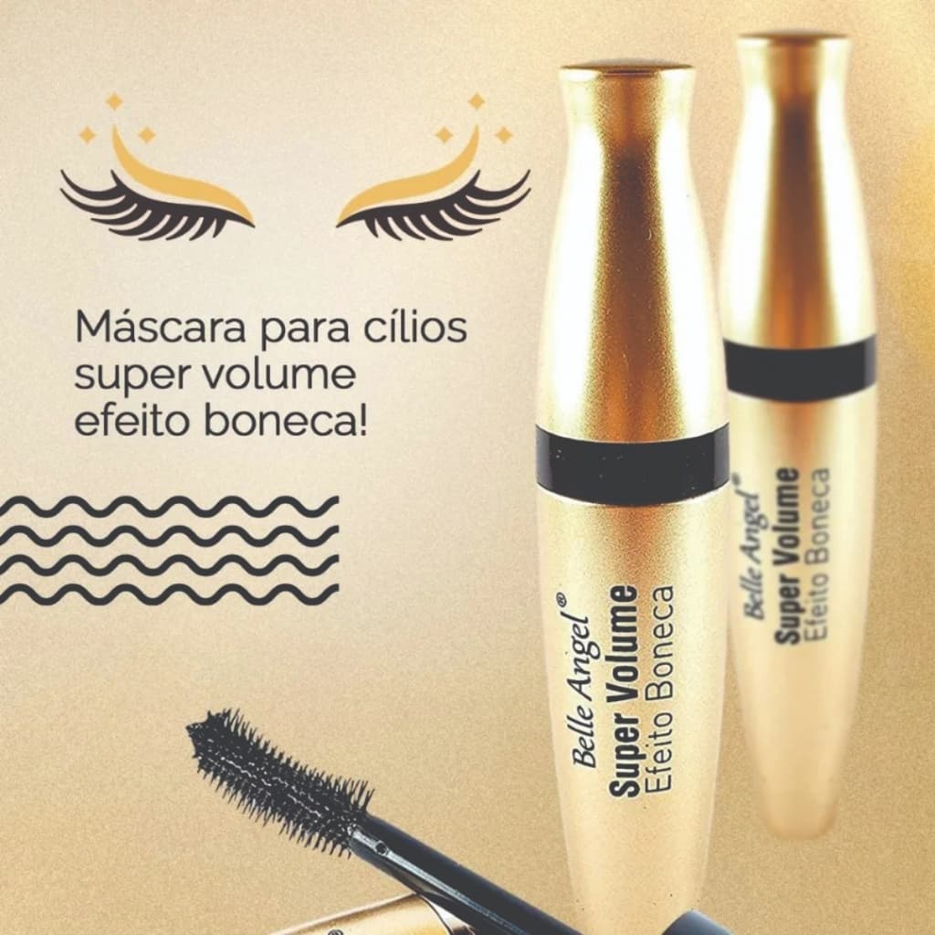 Rímel máscara de cílios super volume Efeito Boneca Belle Angel o rímel mais(B-039)