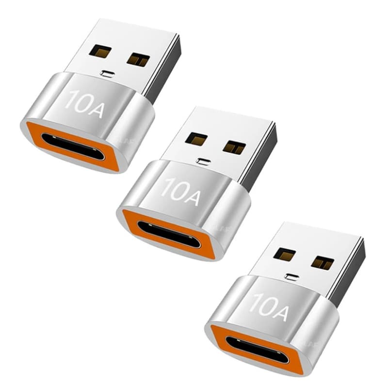 3 peças do Adaptador Tipo C Fêmea P/ Usb 2.0 iPhone 11 12 13 14 Plug entrada Tipo C saída tipo A