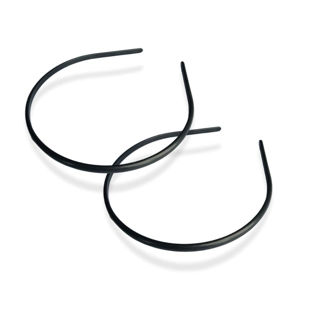 Kit 48 Tiara Plástica Arco Arquinho Extra Fina Preta Lisa 5mm Montgem/encapar
