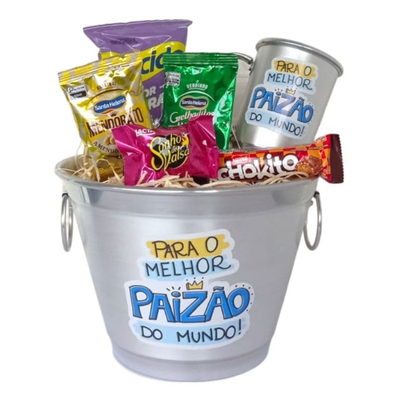 Cesta Balde de Gelo Dia Dos Pais Presente Personalizado Pai