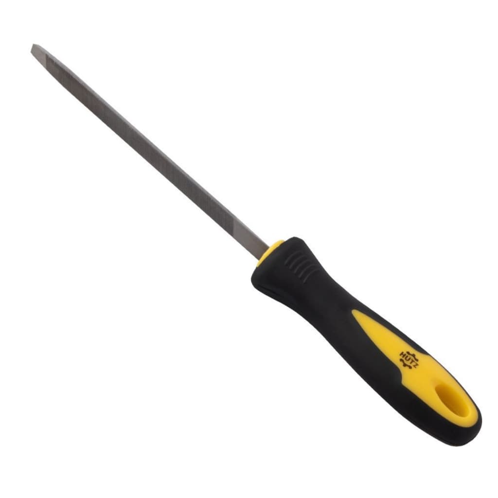 Lima Manual com Cabo Emborrachado Amolar Ferro Metal - Triangular - 8"