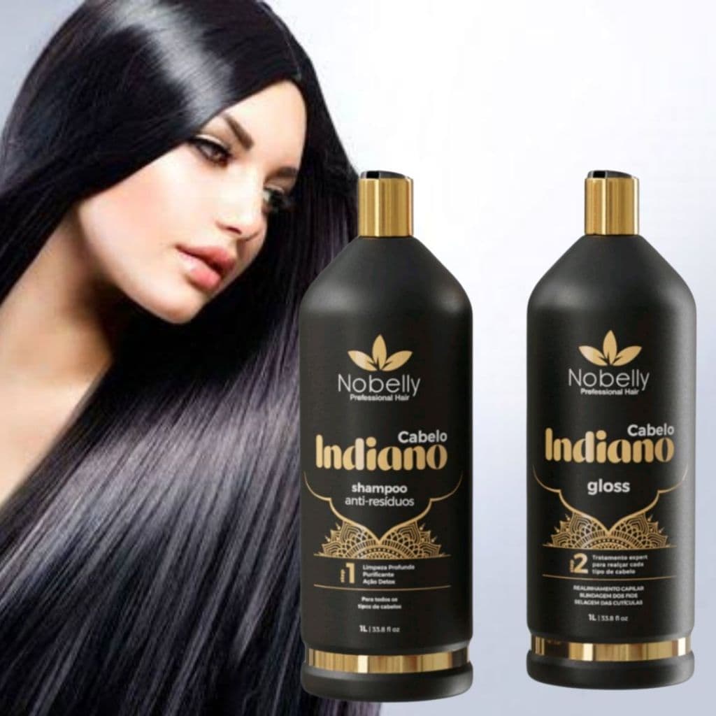 Progressiva Sem Formol Orgânica Profissional Indiana 1L Redutor de Volume muito Brilho e balanço