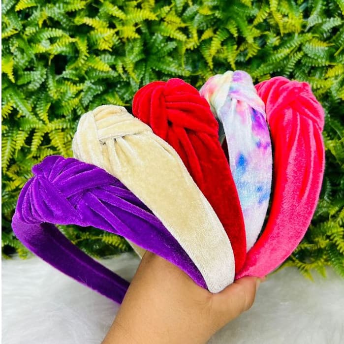 Tiara nó veludo moda outono e inverno/ Tiara nó turbante tecido veludo Feminina Adulto e Infantil