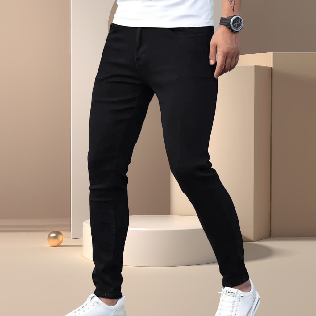 Calça Jeans Masculina Básica Com Lycra Varias cores-Tomada de fábrica