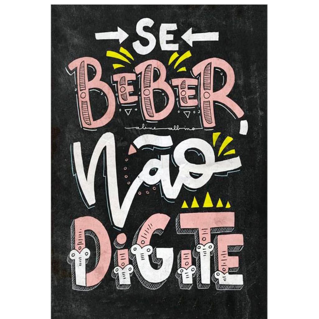 Imã de Geladeira Divertido - Se Beber Não Digite