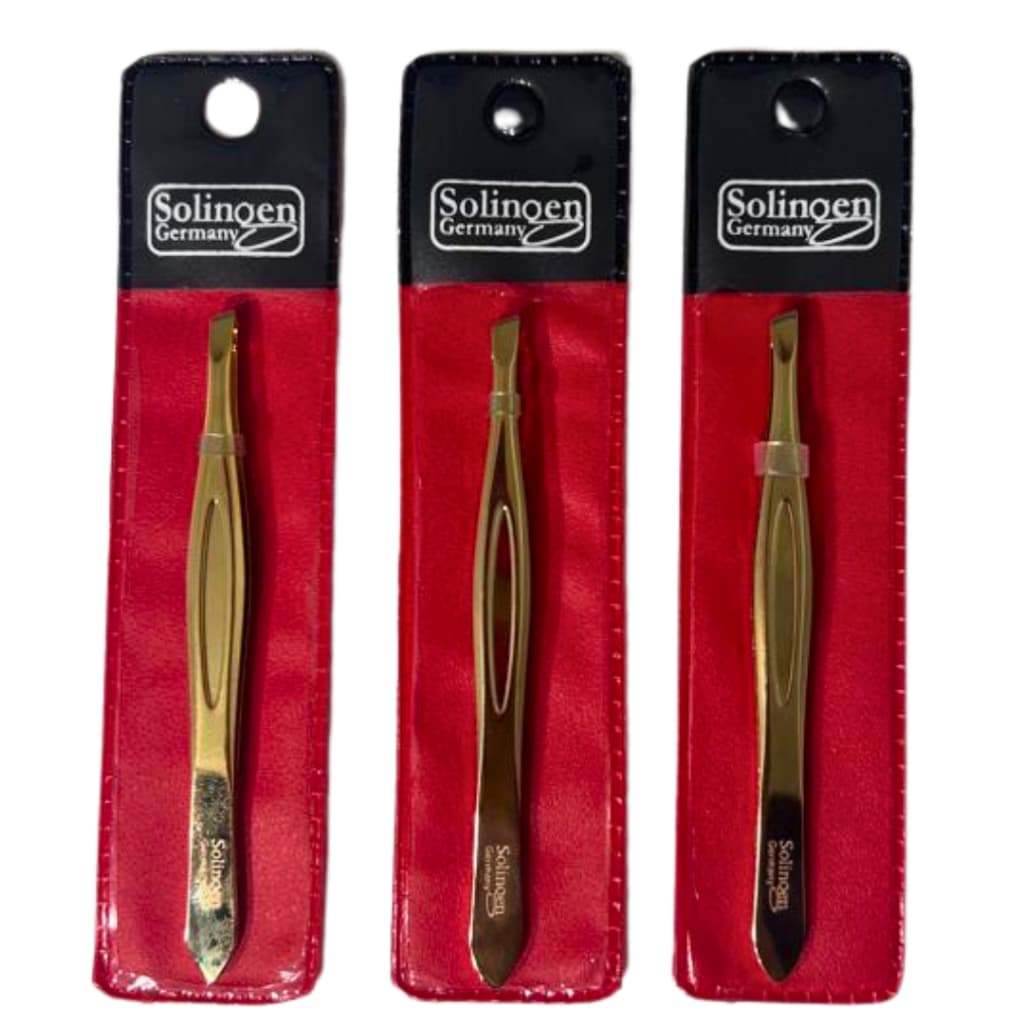 Kit 3 Pinças Chanfrada Solingen Design Profissional