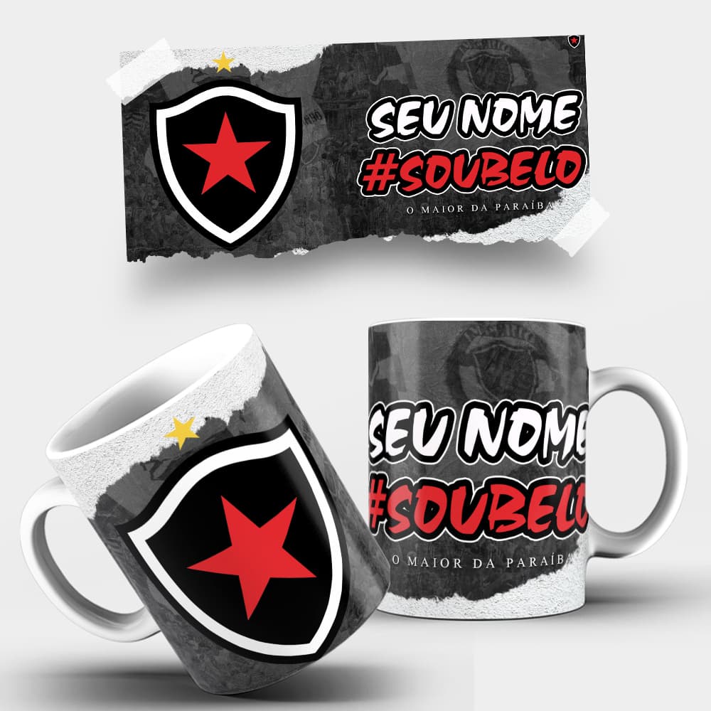 Caneca do Botafogo/PB Personalizada Com Seu Nome Caneca Botafogo da Paraíba