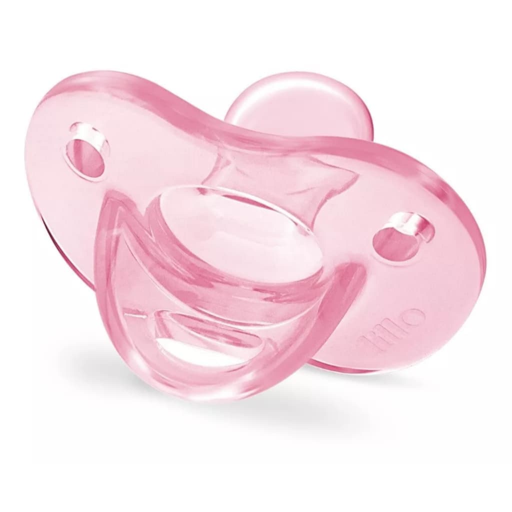 Chupeta Soft Calming 100% Silicone Simetrico Tam 2 +6 Meses Rosa- Lillo
