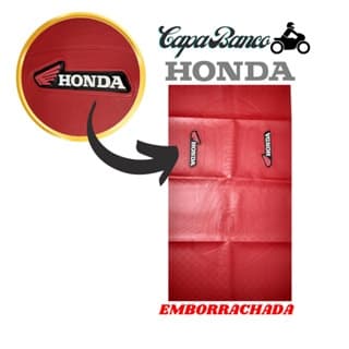 Capa Banco Emborrachada Moto Titan Fan Bros 125 150 160 Vermelha Universal