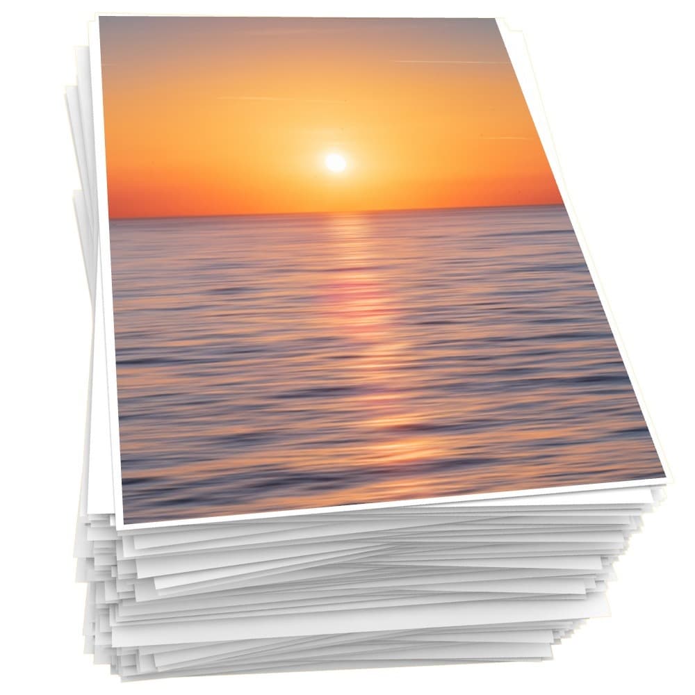 KIT 20/40/60/80/100 - Papel Fotográfico 180G Glossy A4 À Prova D'água Brilhante Premium