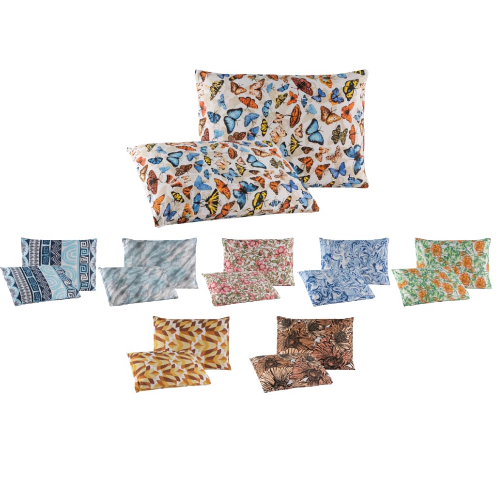Kit 02 Fronhas C/ Zíper Malha 100% Algodão Estampada Fio Penteado 30/1