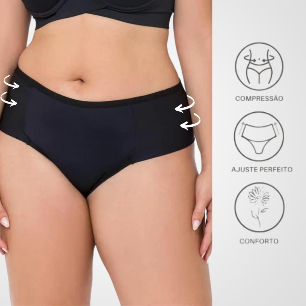 Calcinha Ruth Tanga Microfibra Cintura Alta Confortável Feminina Qualidade Tecido Duplo Lateral