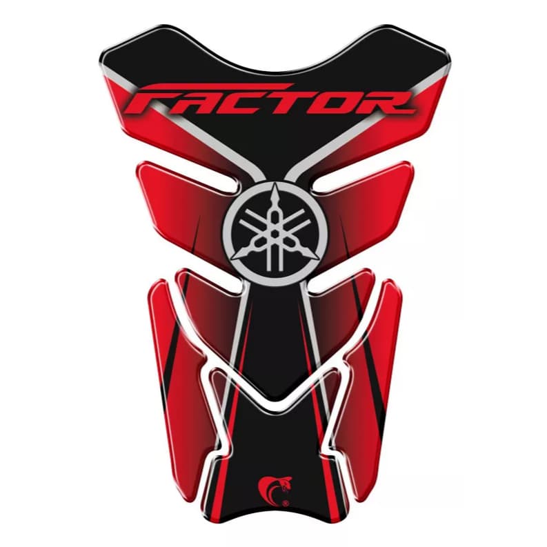 Protetor Tanque Adesivo Relevo Moto Yamaha Factor Vermelho