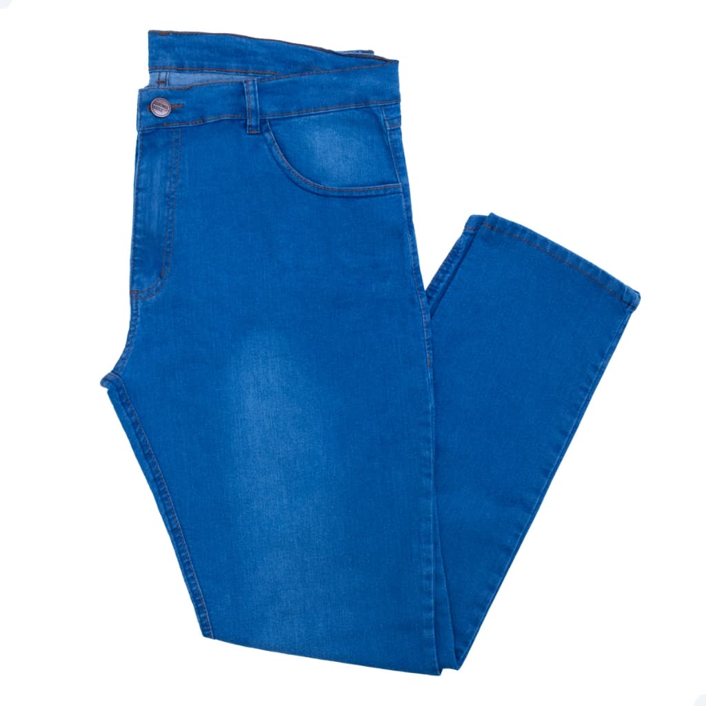 Calça Jeans Masculina Plus Size Slim Com Lycra
