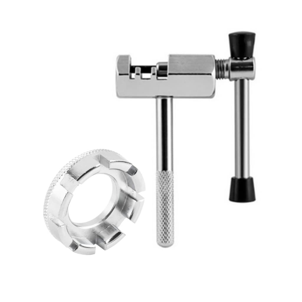 Kit Ferramenta Extrator Chave Bike Bicicleta Saca Pino Corrente + Chave de Raio