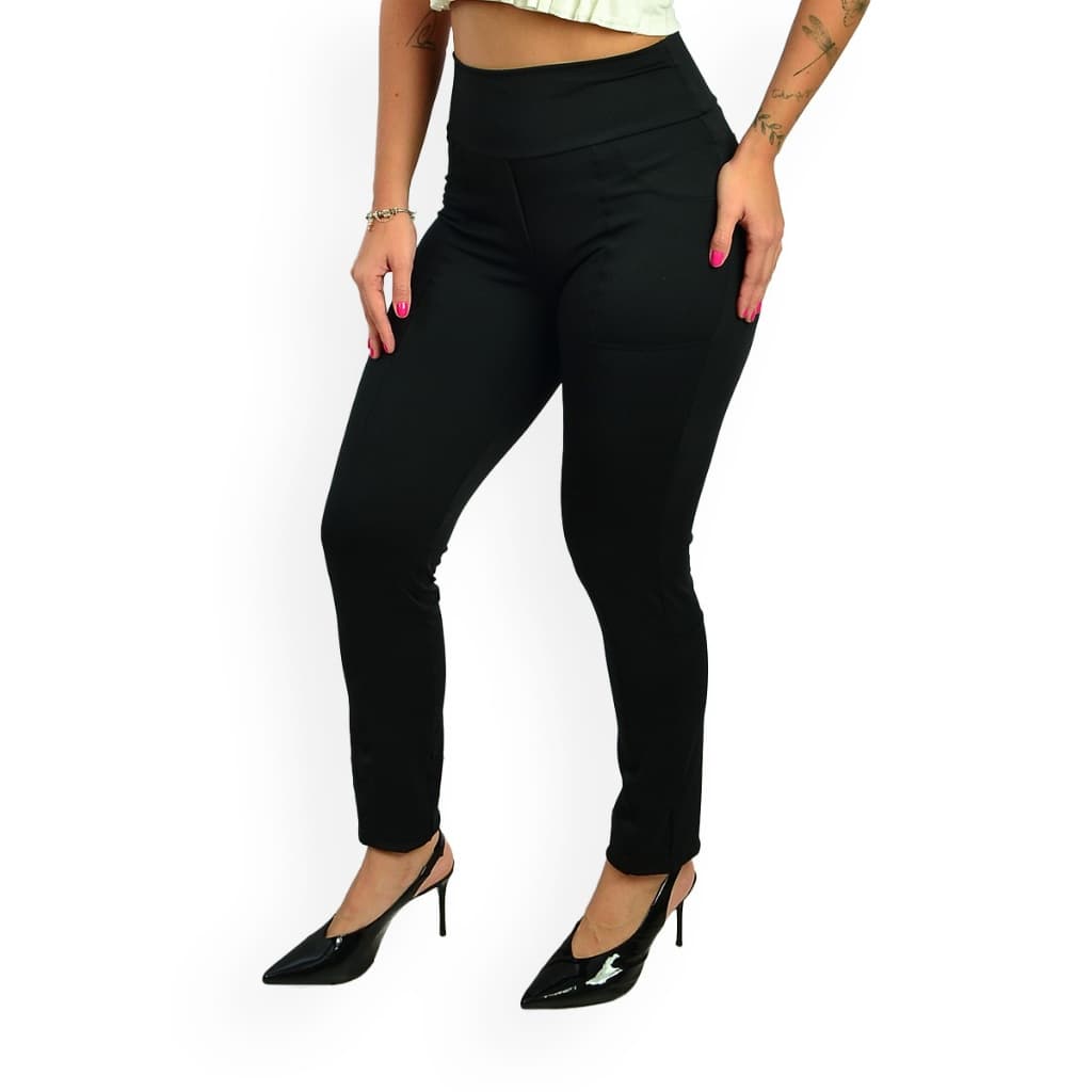 Calça Montaria Feminina Cintura Alta Com Bolsos