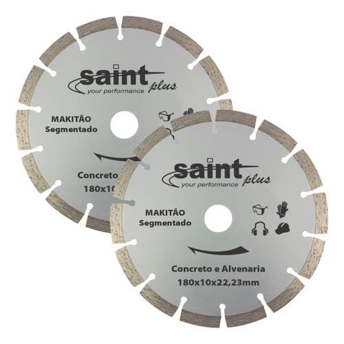 2x Disco Diamantado 7 Polegadas 180mm Granito Concreto Pedra