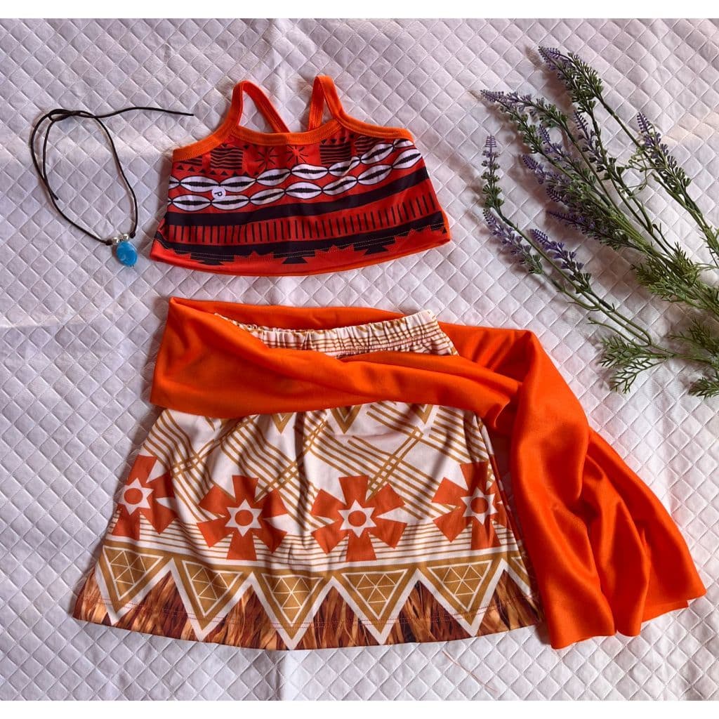 Roupa Moana Infantil com colar