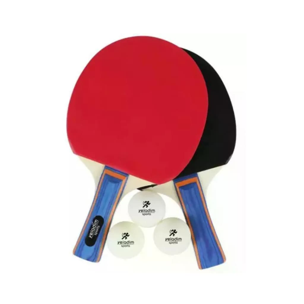 Kit Ping Pong Tenis de Mesa C/2 Raquetes 3 Bolas 3 Estrelas Yeladim