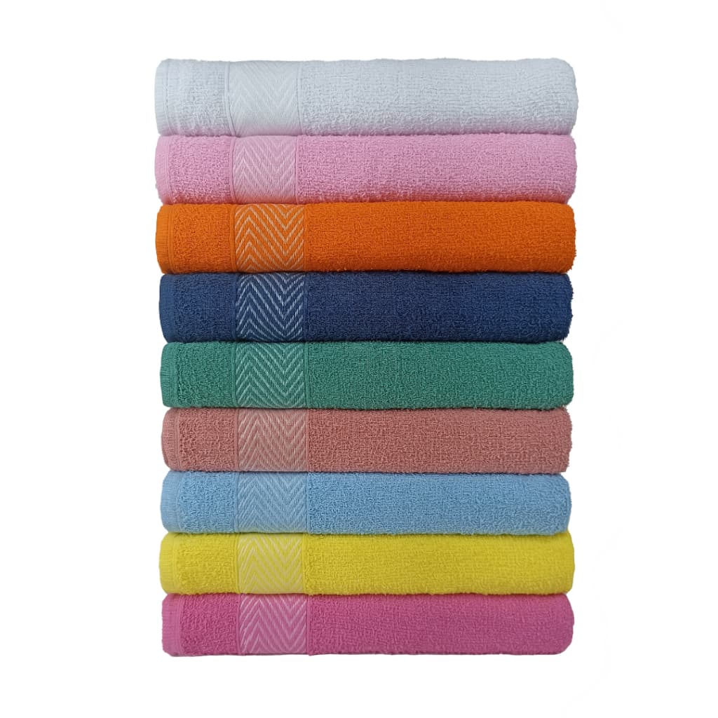 Kit 15 Toalhas de Banho Popular 100%Algodão 65x120cm 210g/m²
