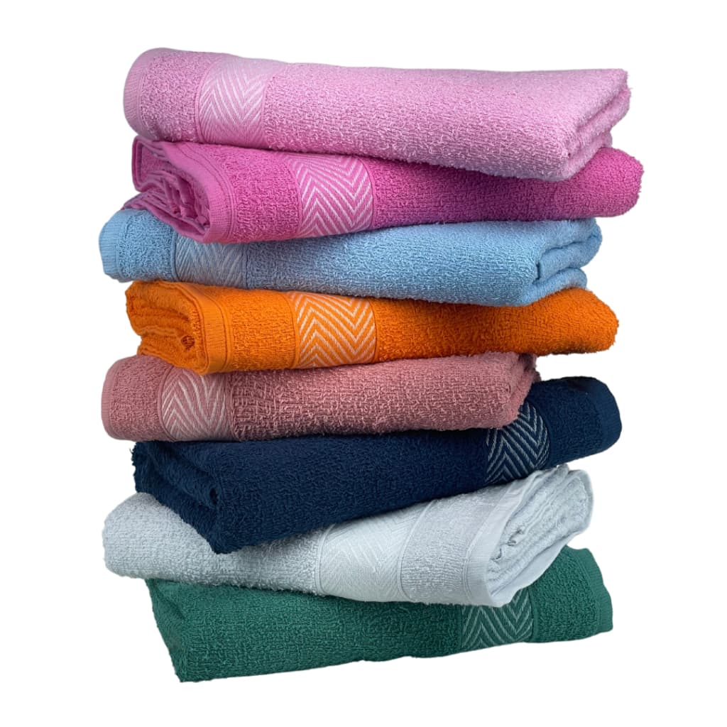 Kit 03 Toalhas de Banho Popular 100%Algodão 65x120cm 210g/m²