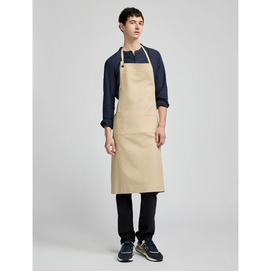 Avental em Brim Nude Churrasco Barista Barbearia Cozinha Salão de Beleza Hotel Pousada Parrilla Jardinagem Sorveteria