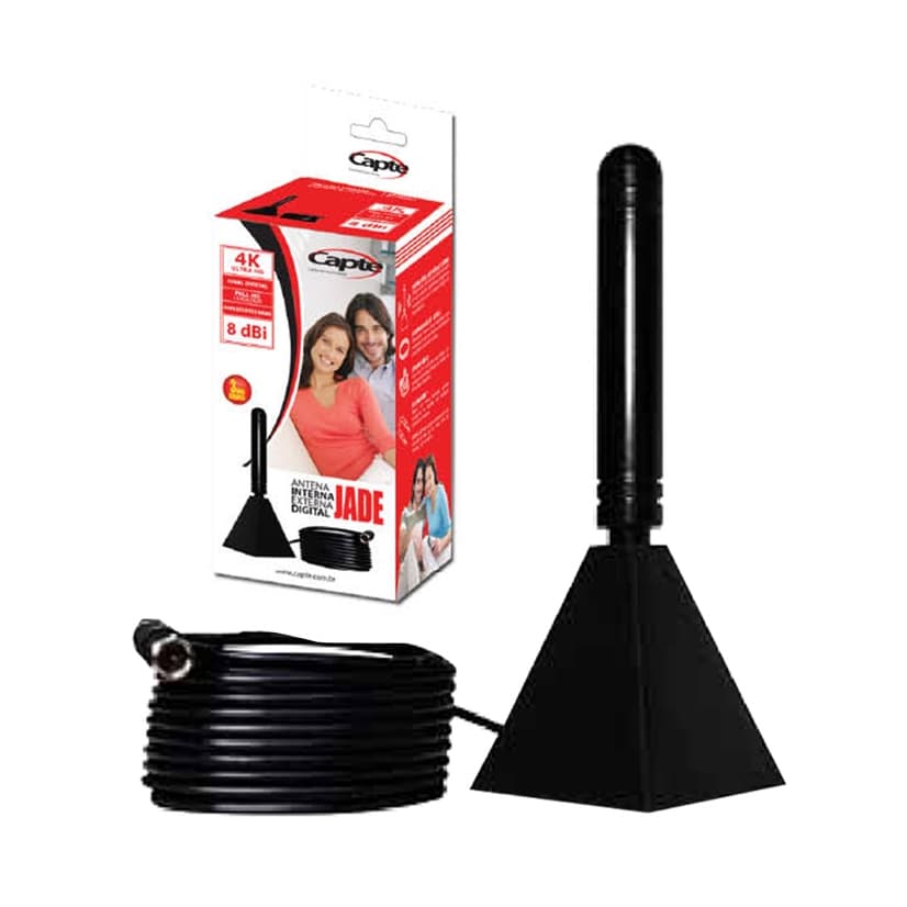 Antena Digital Interna Para TV  Com Cabo De 4 Metros CAPTE