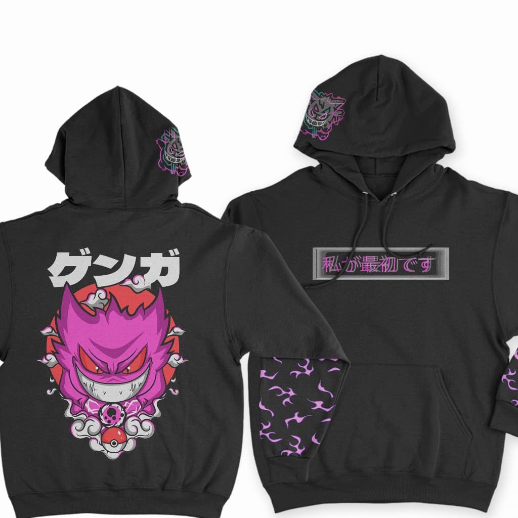 Blusa de moletom Pokemon Gengar Casaco de Frio StreetWear Unissex PromoçãO