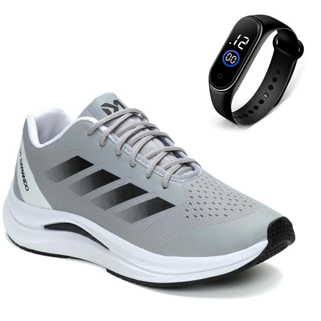 Combo Tênis Para Caminhar Correr Treinar + Relógio