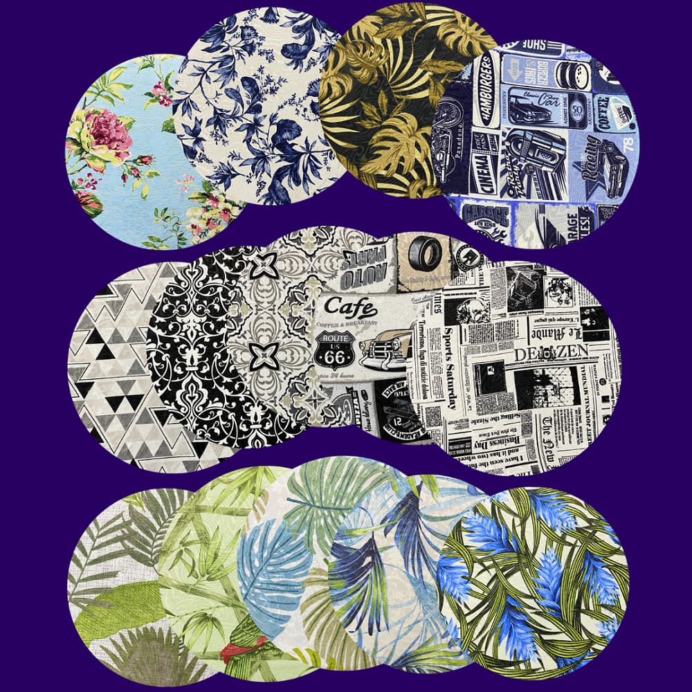 MEGA PROMOÇÃO Capas de Sousplat Redondo 35cm Jacquard Estampado