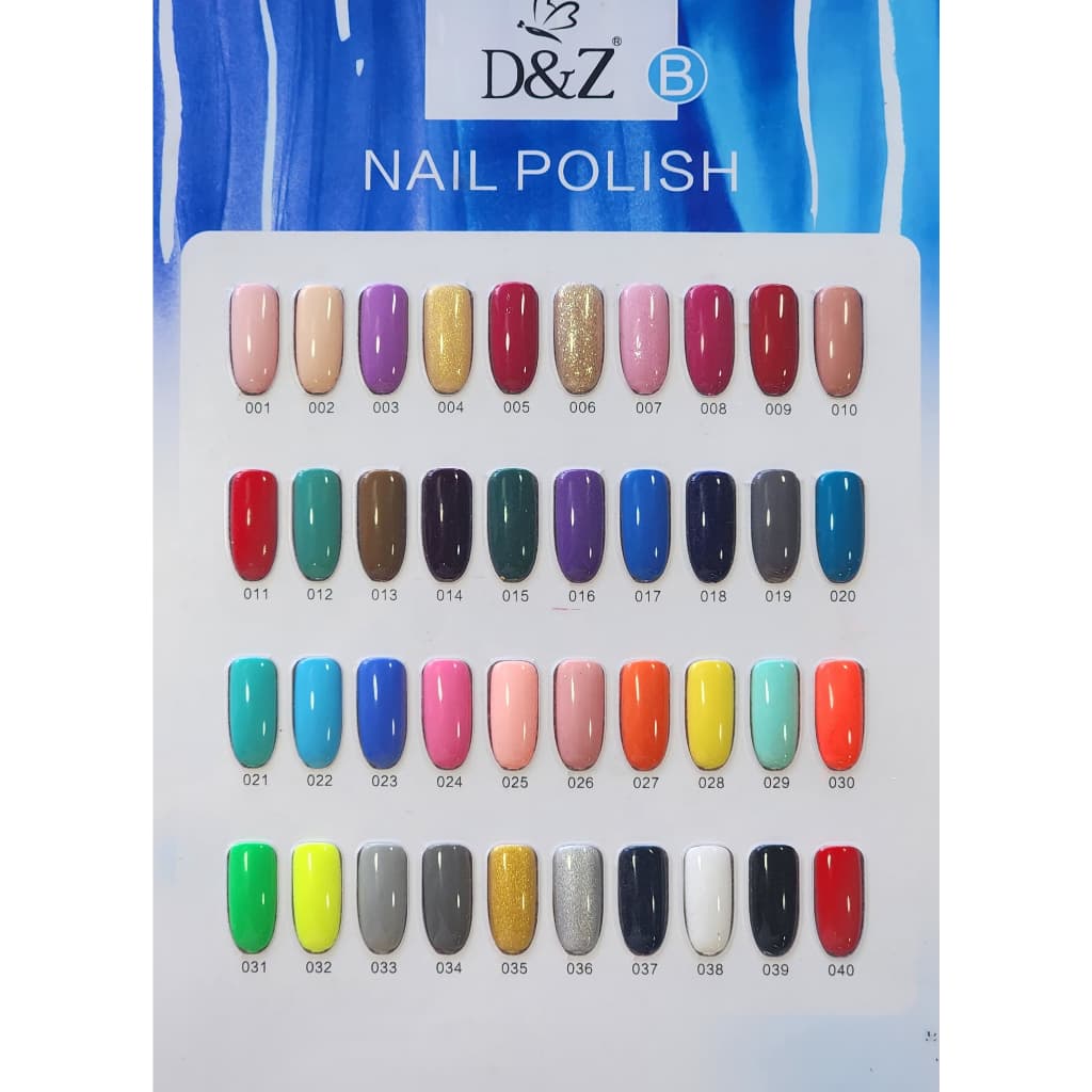 Coleção De Esmaltes D&Z Cartela B