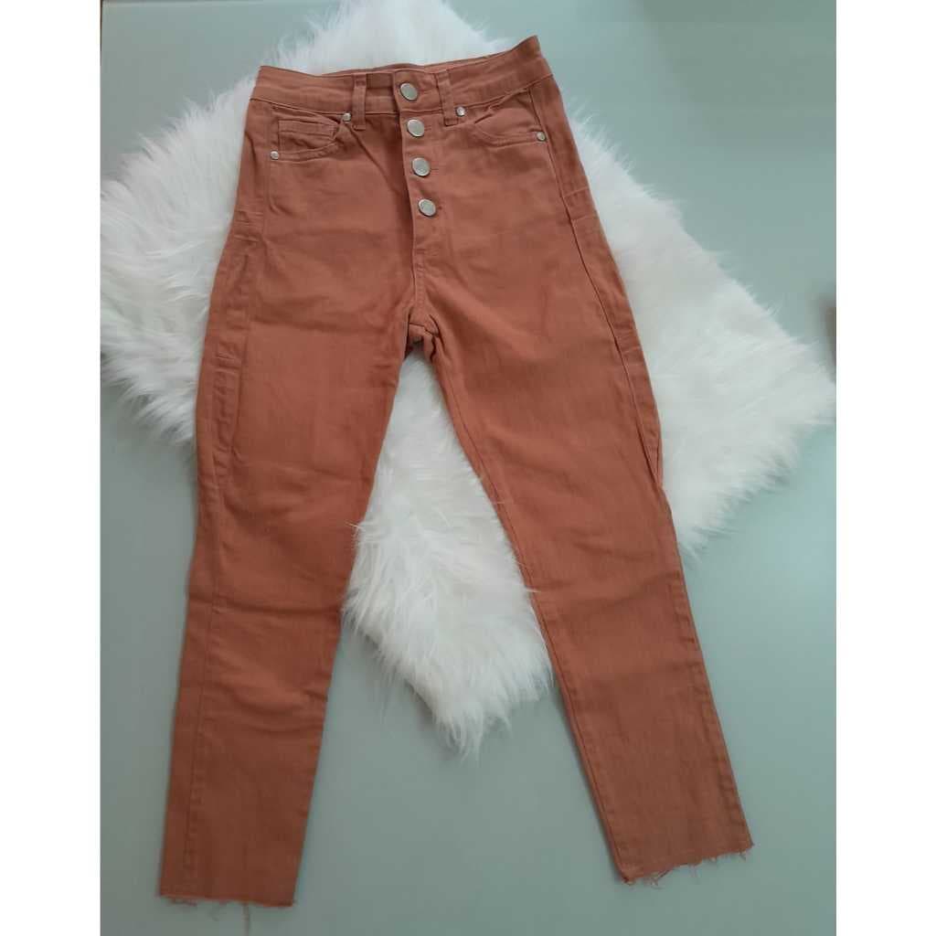 Desapego Calça Jeans Juvenil  Feminina Caramelo - Costume  - Tamanho 34 - 14/16  anos - Calça Jeans Menina