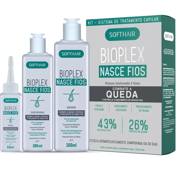 Bioplex Nasce Fios Shampoo + Condicionador + Tônico Softhair