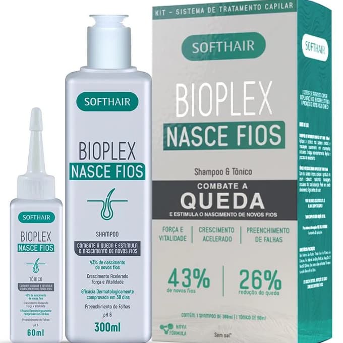 Kit Bioplex Nasce Fios - Shampoo e Tônico capilar