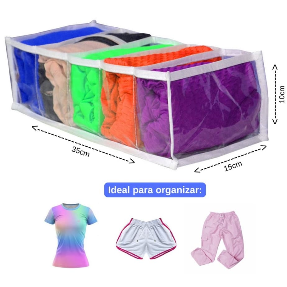 Kit 4 Colmeia Organizadora de Gavetas para calça legging/sutiã bojo 10x15x35cm (FITNESS)-ORGANIZALUX