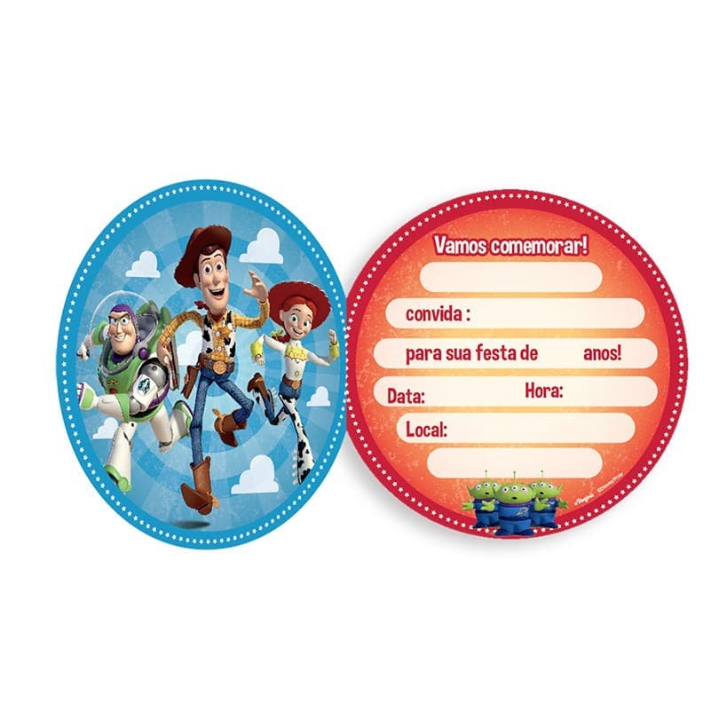 convite Toy Story 4 C/8un - Regina