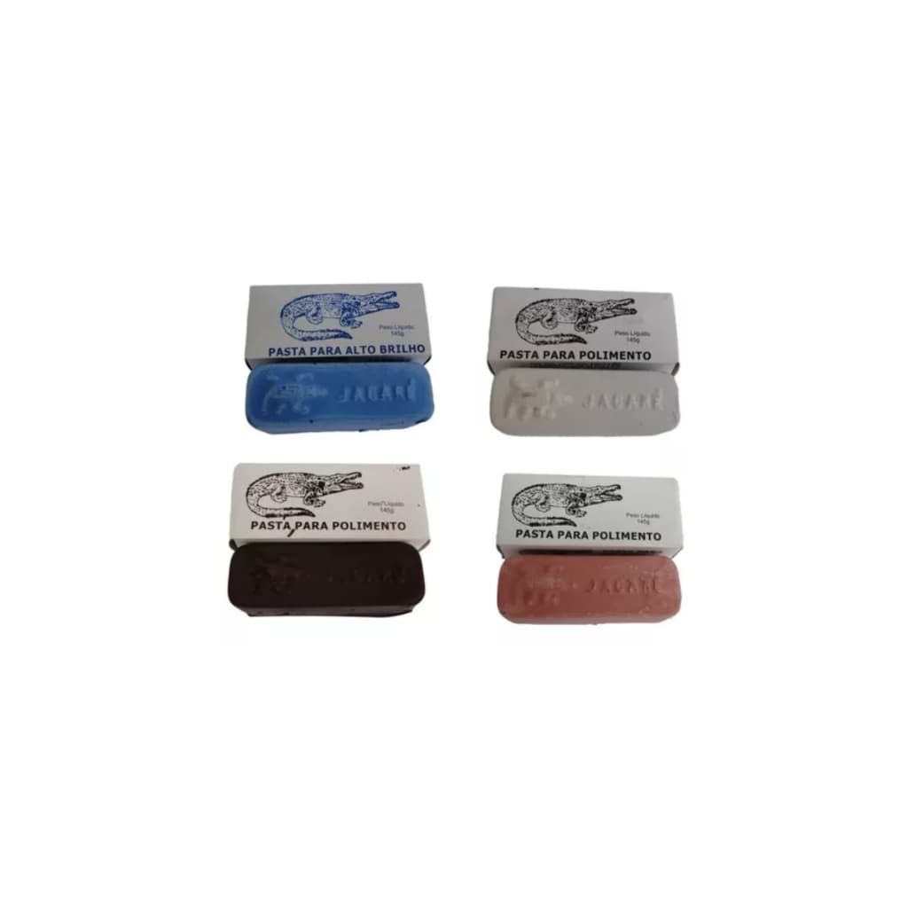 Kit 4 Massa Pasta Polimento Aluminio Inox Moto Roda 145g