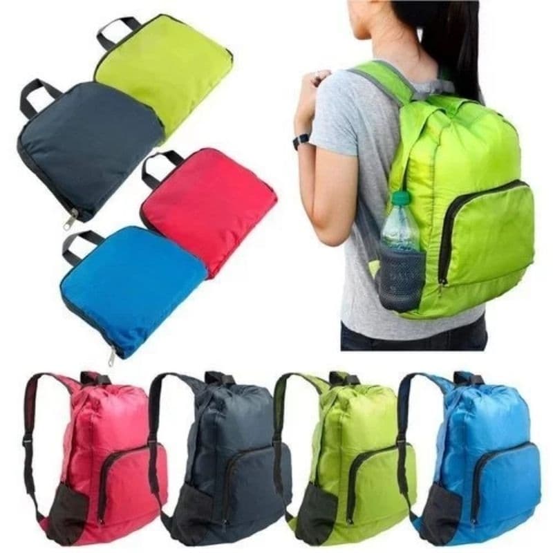 Mochila de Nylon Dobrável 25 Litros Viagem Impermeável masculino feminina