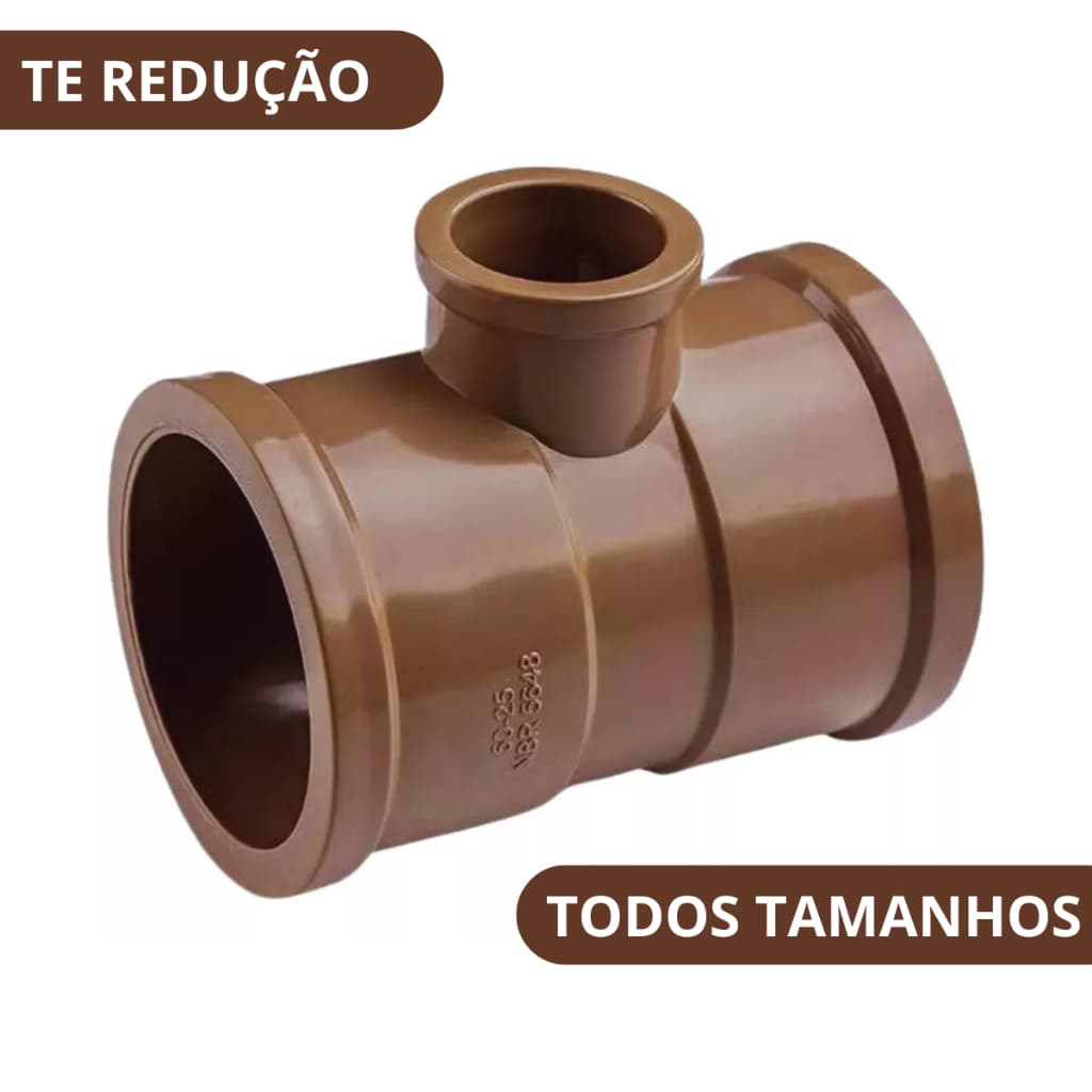 Te 90º Soldável Redução de Todos Tamanhos | 25mmx20mm / 32mmx25mm / 40mmx25mm / 40mmx32mm +
