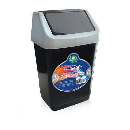 Mini Cesto De Lixo Com Tampa Basculante 2 Litros Cozinha Escritório Banheiro Tampa Removível