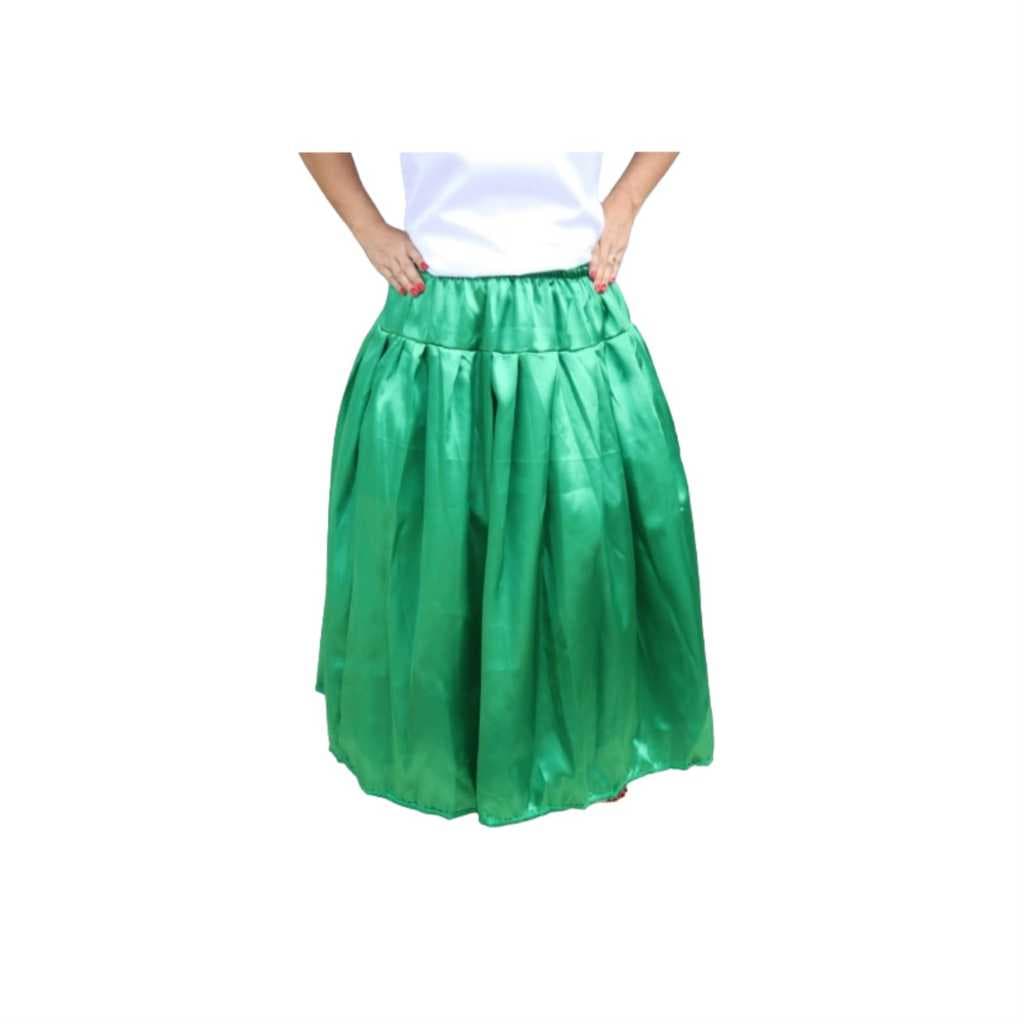 Saia de cetim Verde OXOSSI Candomblé / Umbanda