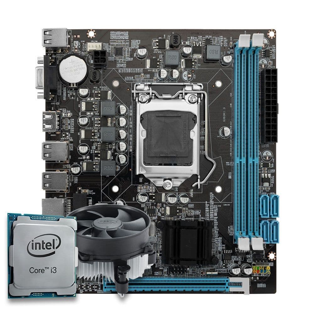 kit gamer placa mae 1155 Intel Core i3-3220 , H61 DDR3 + cooler