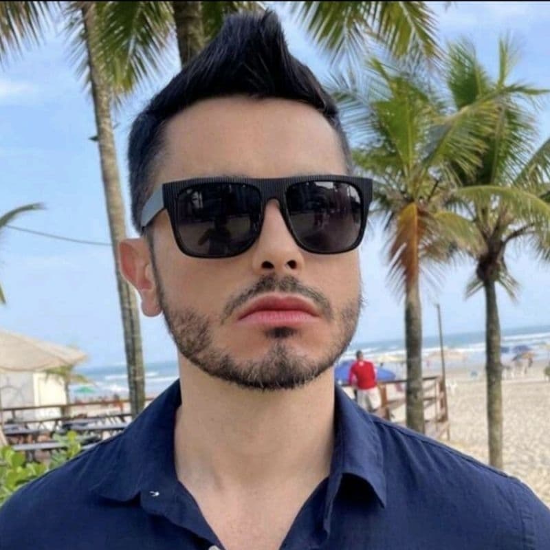 Óculos de Sol Masculino Preto Marrom EstilosoUV 400 Linha Premium Lançamento Moda