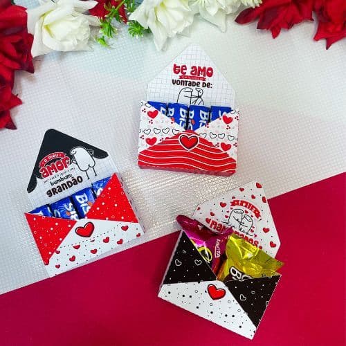 MINI CAIXINHA ENVELOPE EDIÇÃO DIA DOS NAMORADOS