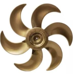 Hélice Para Ventilador Mallory 40cm 6 Pás Dourada