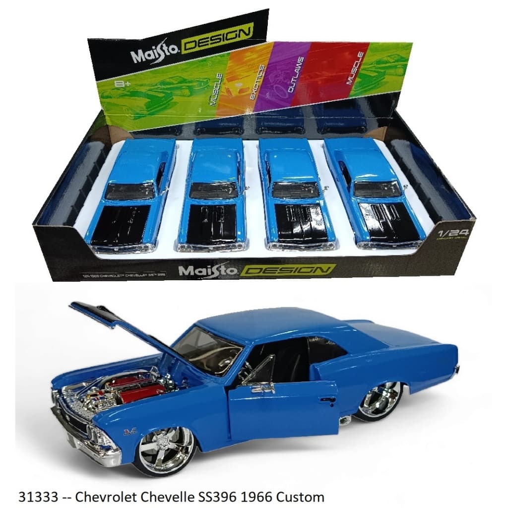 Miniatura Chevrolet Chevelle Ss 396 1966 - Escala 1/24