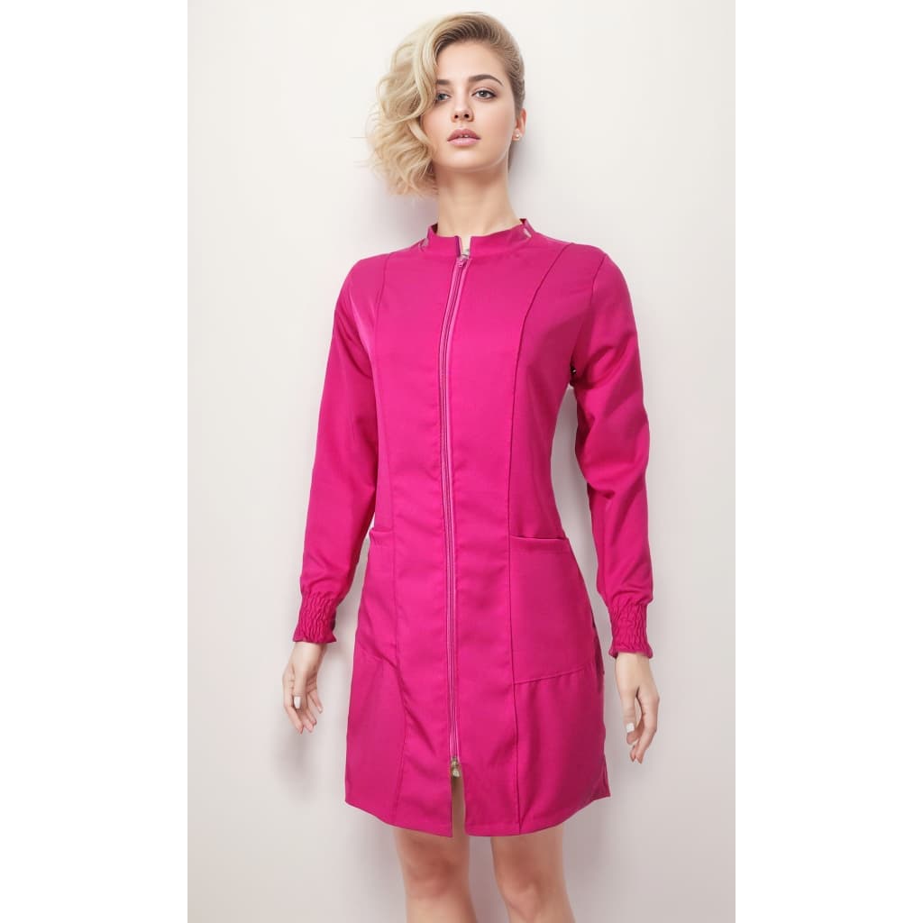 JALECO FEMININO ROSA CHOQUE - JALECO GABARDINE TWO WAY