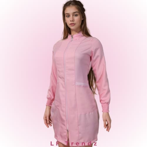 JALECO FEMININO ROSA BARBIE - JALECO GABARDINE