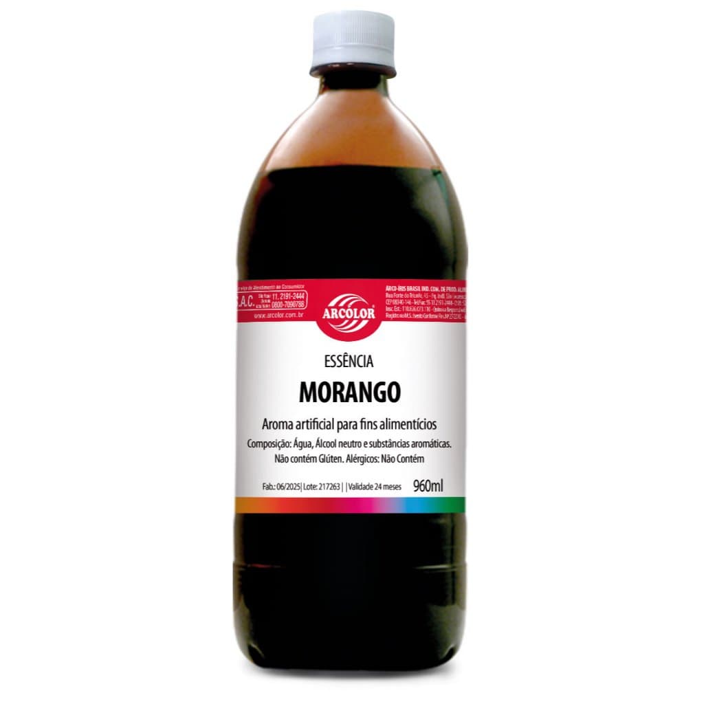 Essência Morango Alimentícia Arcolor 960ml